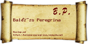 Balázs Peregrina névjegykártya